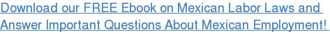 Download our FREE Ebook on Mexican Labor Laws and  Answer Important Questions About Mexican Employment! 