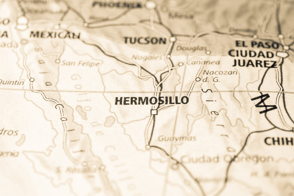 Map of Ford's supply chain in Hermosillo, Guaymas, and Empalme, Sonora